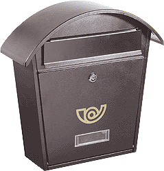 Alubox Chalet Letterbox Black