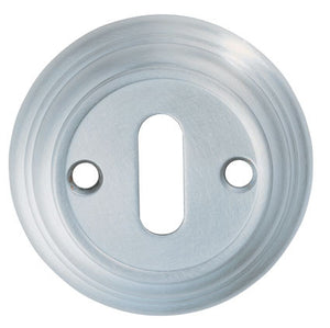 Carlisle Brass Delamain DK3 Keyhole Escutcheon satin chrome