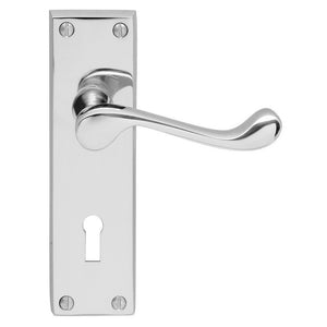 Carlisle Brass CBS54 Victorian Door Handle On Plate Chrome