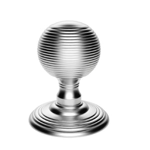 Carlisle Delamain DK37C Reeded Door Knobset On Concealed Fix Rose Satin Chrome