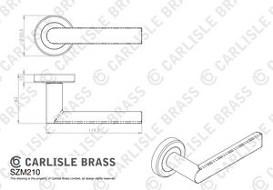 Carlisle Serozetta SZM210 Edge Lever On Rose Satin Brass