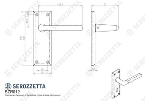 Carlisle Serozetta SZR012 Diece Lever On Latch Plate