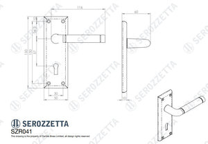 Carlisle Serozetta SZR041/43 Quaranta Lever On Plate Dual Finish SN/PN