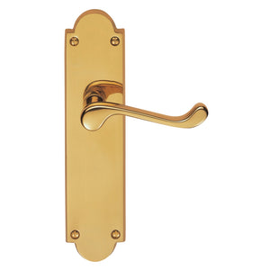 Carlisle Brass M67 Scroll  Door Handle On Blank Backplate 204x48mm