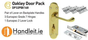 Oakley Handle,Lock And Hinges Door Pack Polished Brass