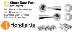 Sintra Handle,Lock And Hinges Door Pack Polished Chrome Finish