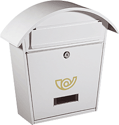 Alubox Chalet Letterbox White 