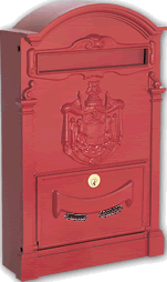 Alubox Residence Maxi Letterbox Red