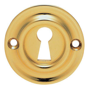 Carlisle Brass Delamain AQ41 Keyhole Escutcheon Polished Brass