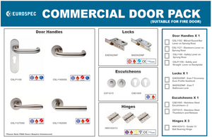 Eurospec Commercial Door Pack Mitred Lever,Locks & Hinges