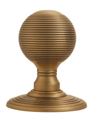 Carlisle Delamain DK37C Reeded Door Knobset On Concealed Fix Rose Bronze