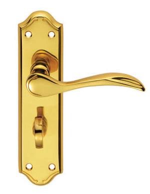 Carlisle Brass Madrid Door Handle On Plate 180x45mm Polish Brass