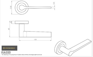 Carlisle Velino EUL020 Italian Made Lever On Rose