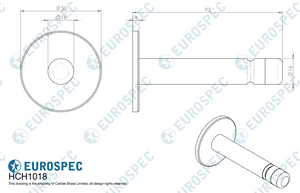 Eurospec HCH1018 Stainless Steel Buffered Hat & Coat Hook