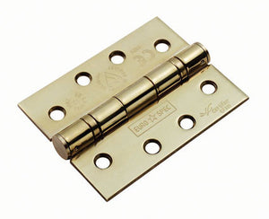 Eurospec Square Corner HIN1433/13 102x76x3mm Grade 13 Ball Bearing Butt Hinge  brass