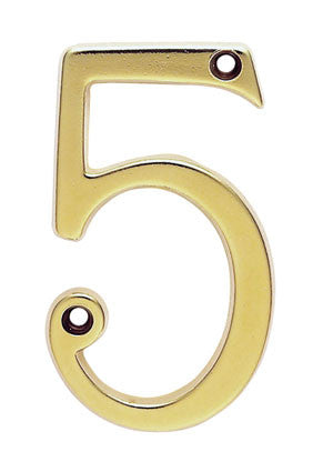 Carlisle Numeral 75mm Polished Brass 10 Year Manufacturers Warranty