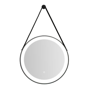 Tema Florence LED IP44 Black Framed Circular Mirror 60cm