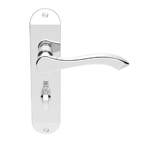 Carlisle Brass Andros Door Handle On Plate 180x40mm Silver