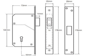 Ceam 1130VCH 3D Concealed Hinge 134x24x21mm